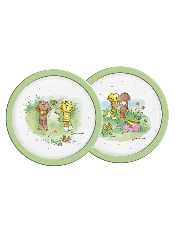 Geda Labels Teller Janosch Kids 2er Set  in Grün - 21,5 cm günstig kaufen onesize