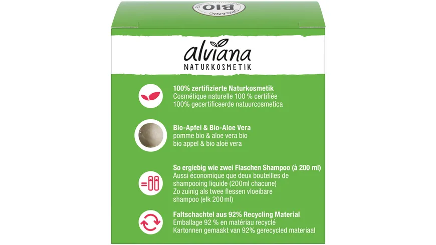 alviana Festes Shampoo schnell fettendes Haar 60 g