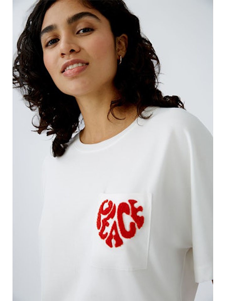 Oui Shirt in Weiß günstig kaufen