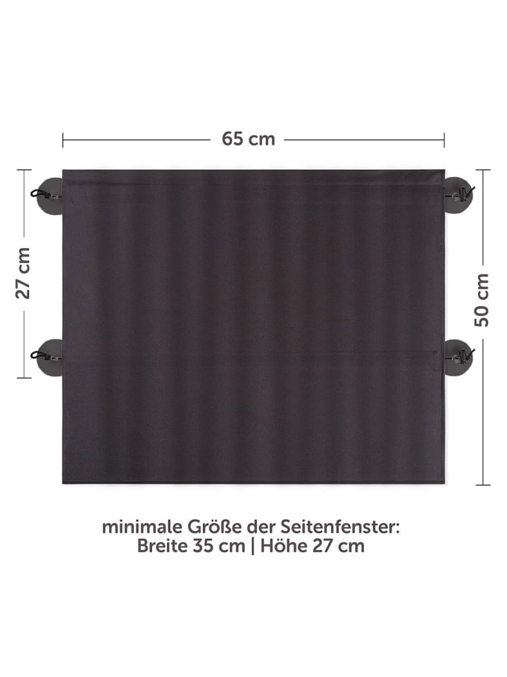 Zamboo Universal Sonnenschutz fürs Auto mit Vorhang-Funktion in schwarz günstig kaufen onesize
