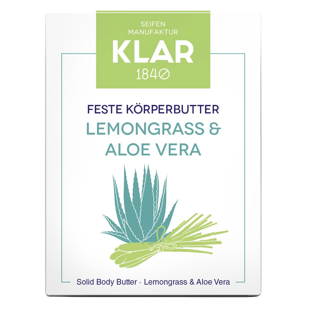 Klar's feste Körperbutter Lemongras & Aloe 60 g