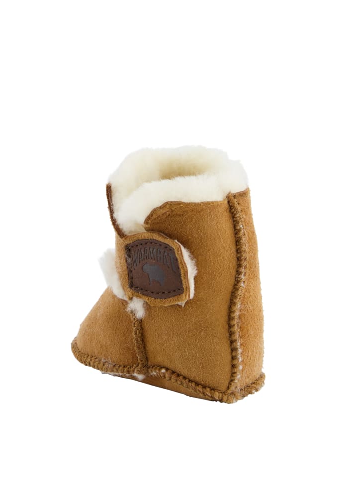 Warmbat Hausschuhe Hay Baby Bootie in Cognac günstig kaufen