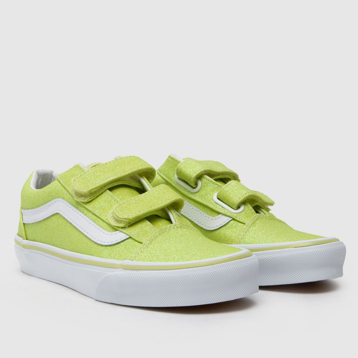 Vans lime old skool v glitter flickor junior träningsskor