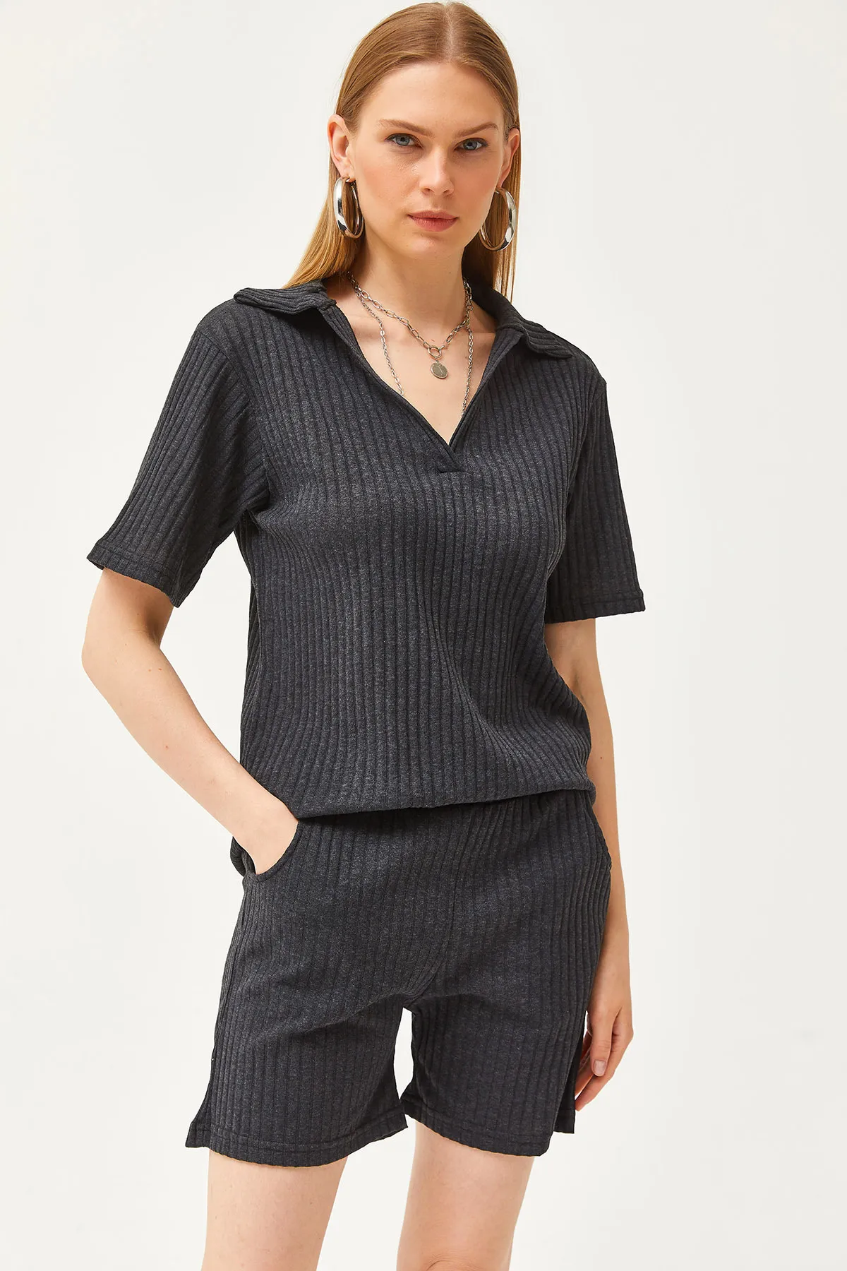 Olalook  Zweiteiler - Grau - Oversized