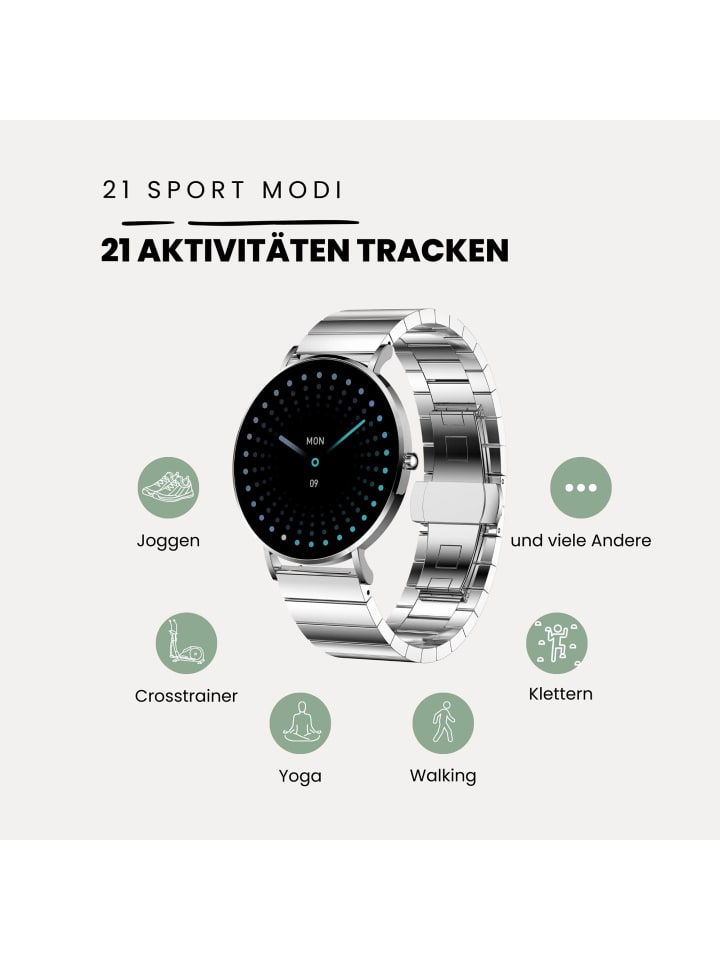 XCOAST Smartwatch  SIONA 2 Minimalist Silver günstig kaufen onesize