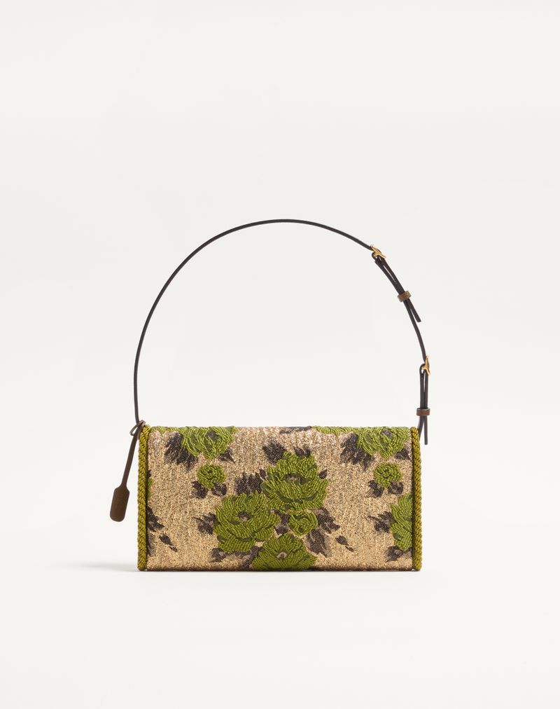 Valentino Garavani Devain lille skuldertaske i lurex jacquardstof