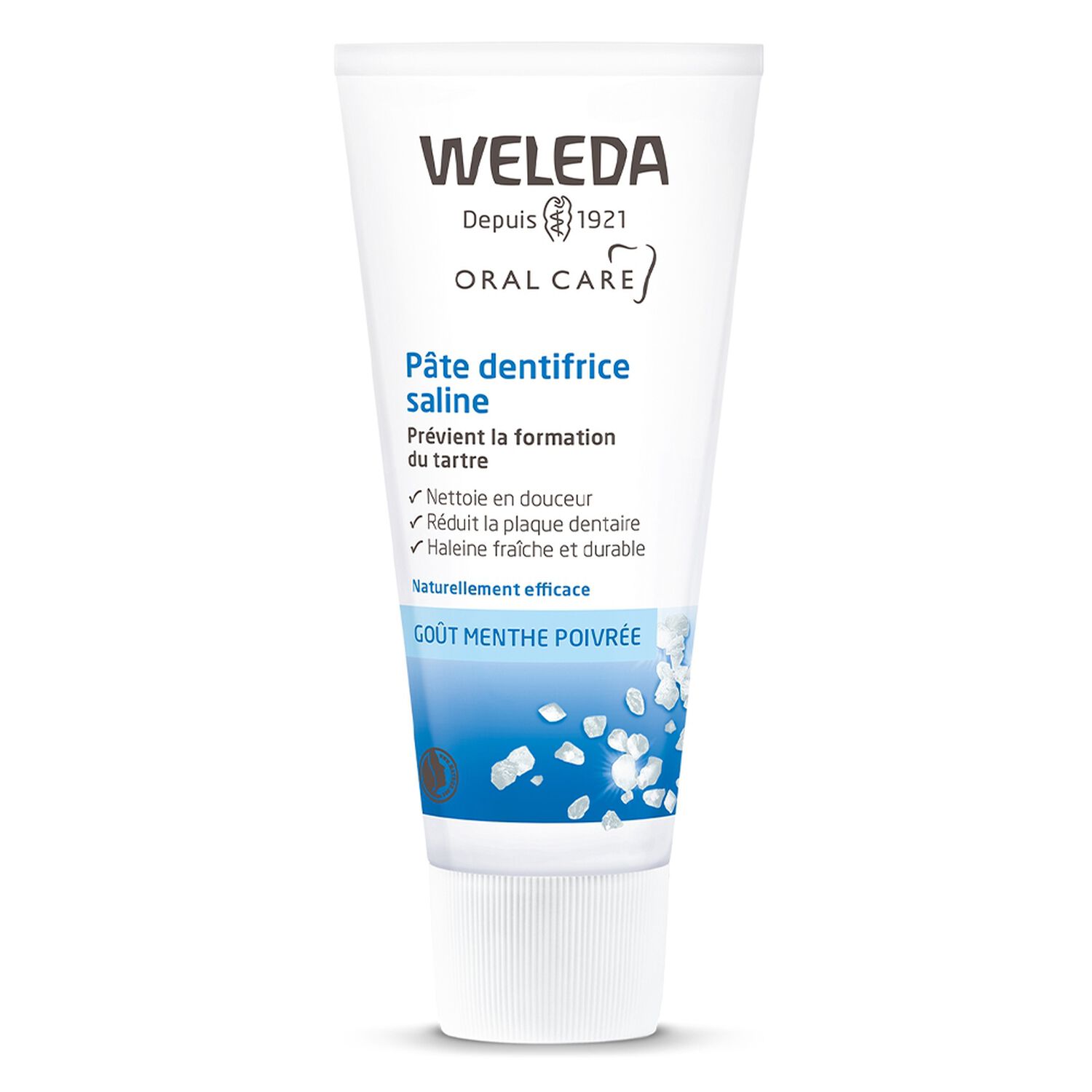 Weleda Menthe Poivrée Pâte Dentifrice Saline - Formule Naturelle Contre le Tartre - 75 ml