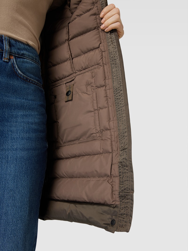 Funktionsjacke mit Kunstfellbesatz Modell 'ABENDSTERN' in taupe