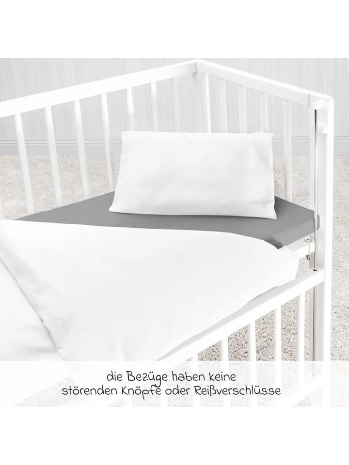 Makian Bettwäsche 80 x 80 cm - Uni Weiß in weiss günstig kaufen onesize