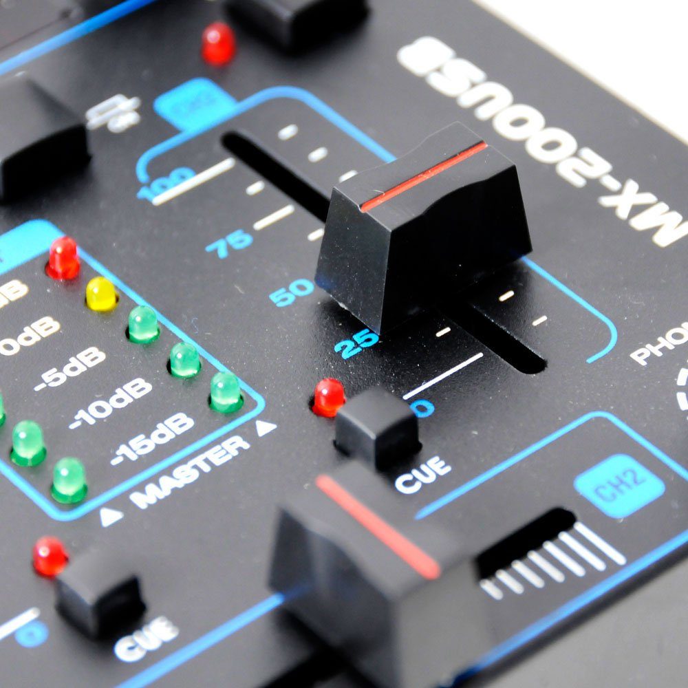 etc-shop Mischverstärker (DJ Mischpult Party Musikanlage Mixer USB/MP3 Crossfading)