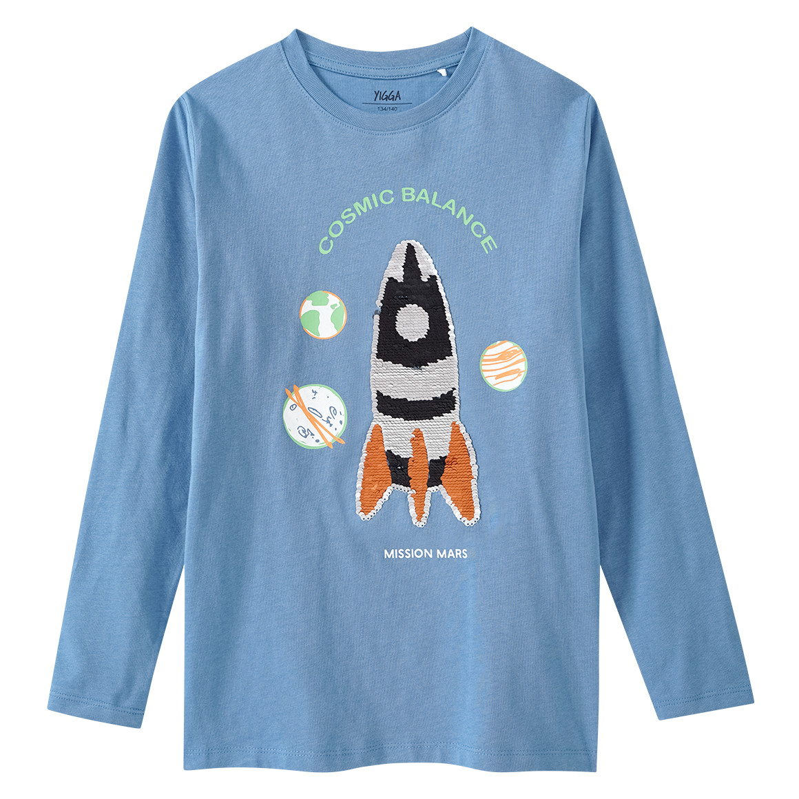 Jungen Langarmshirt mit Wendepailletten