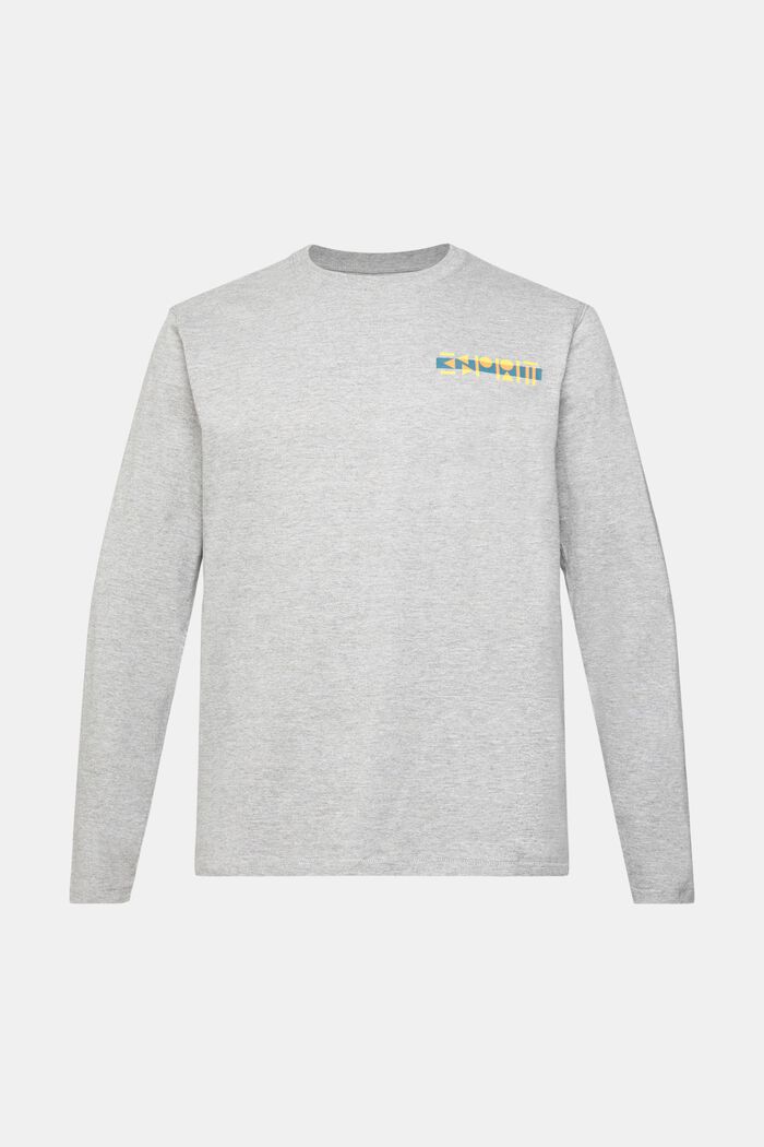 Jersey-Longsleeve mit kleinem Logoprint