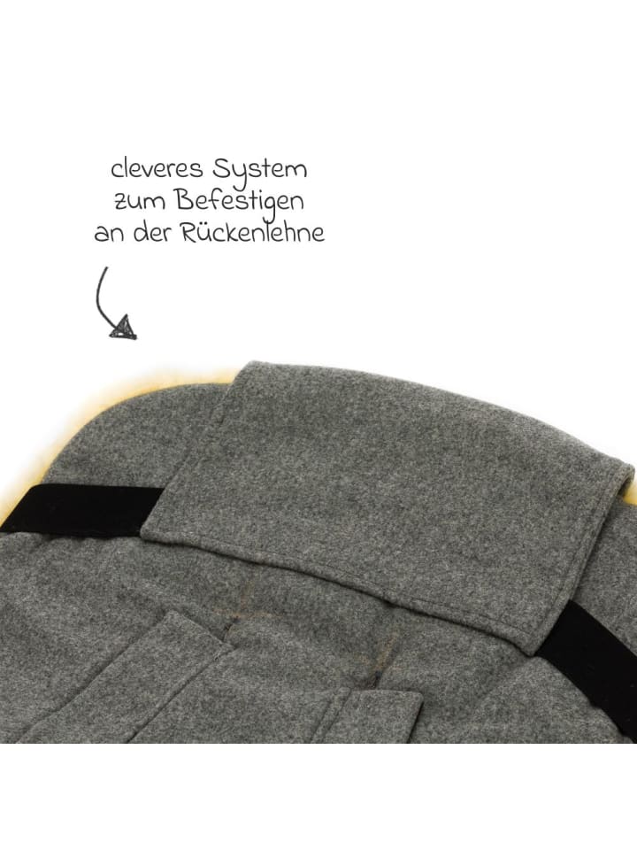fillikid Lammwoll-Fußsack Bernina Wool für Buggy, in grau günstig kaufen onesize