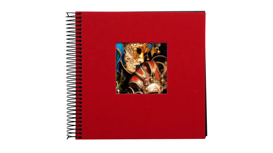 goldbuch Spiralalbum Bella Vista rot mit schwarzen Seiten 20x20 cm