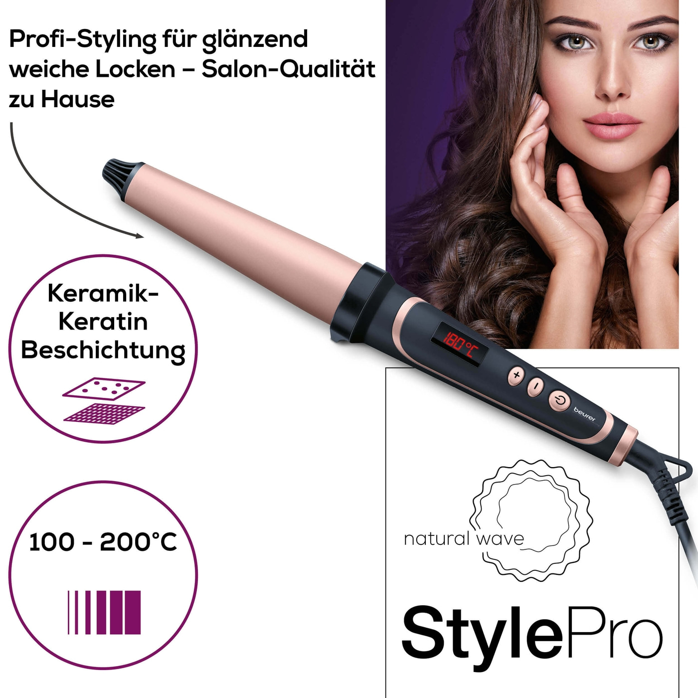 Beurer HT 62 Lockenstab-Locken wie vom Profi