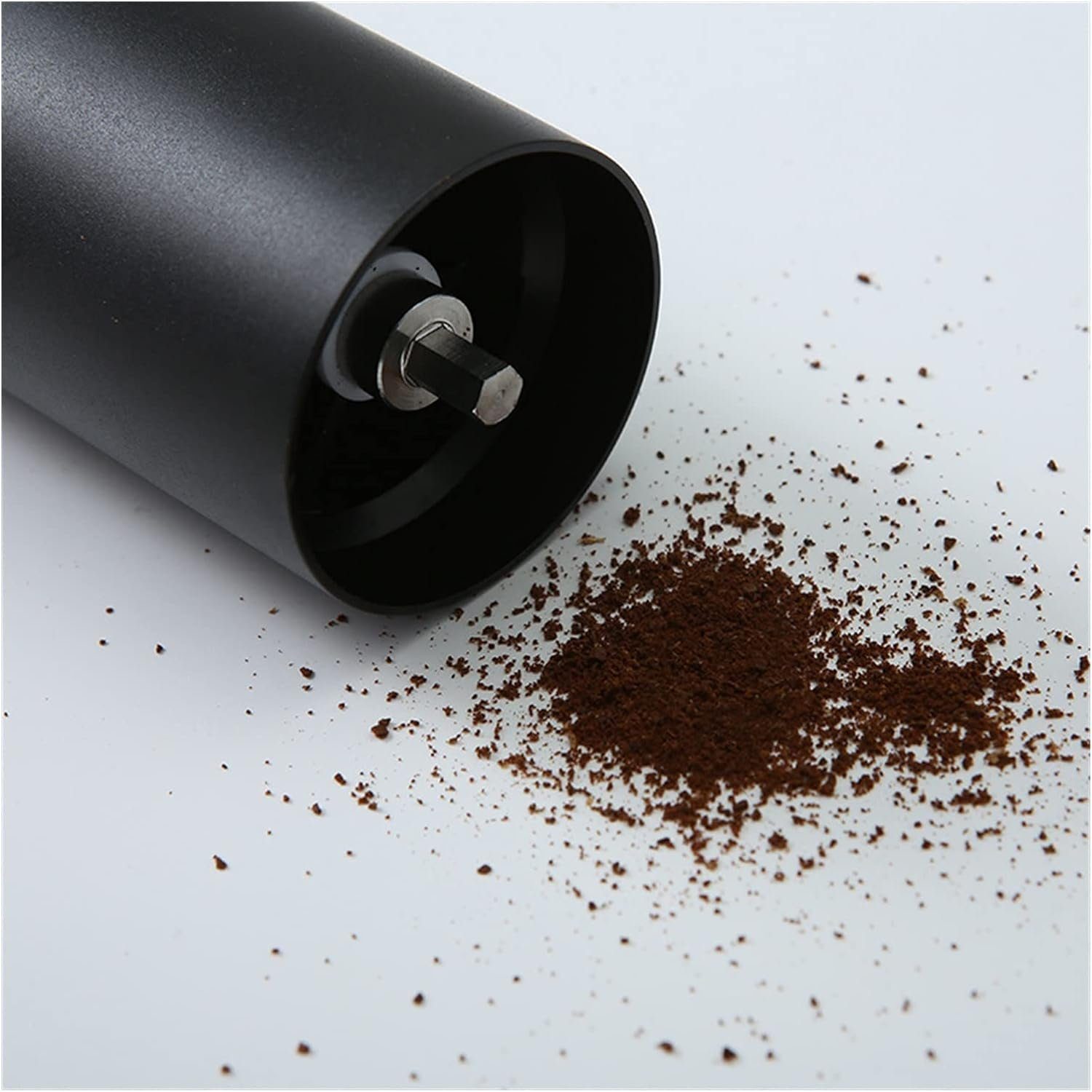 KREATE Kaffeemühle Kaffeemühle, Manuelle Kaffeemühle, Weltraumaluminium Keramikwerk, Handkurbel-Kaffeebohnenmühle, 20,00 g Bohnenbehälter, Tragbare leichte Luxusmaschine Küchenzubehör Werkzeuge