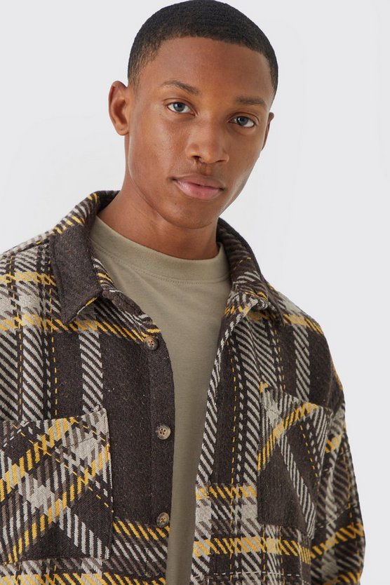 Kastiges kariertes Overshirt