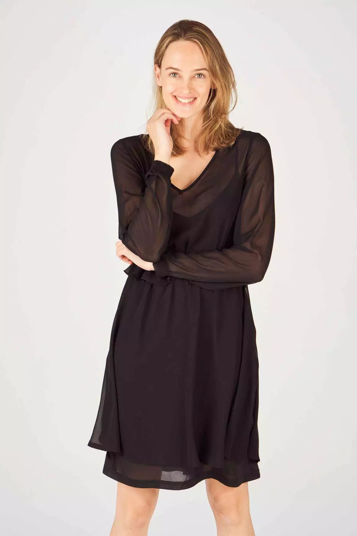 Vero Moda Robes Mi Longues Femme couleur noir