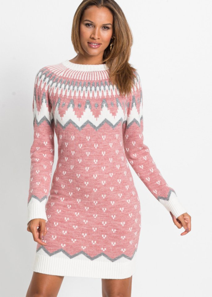 Strickkleid mit Norweger Muster