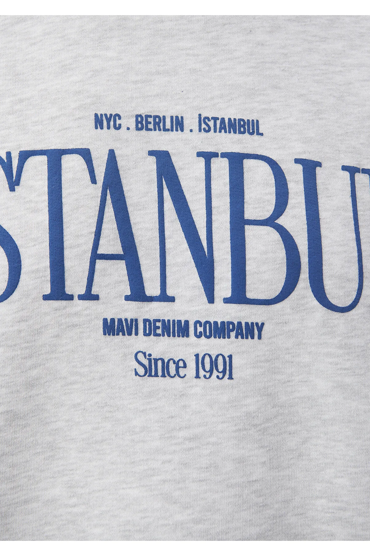 Mavi  Graues Sweatshirt mit Istanbul-Aufdruck 1612006-82816