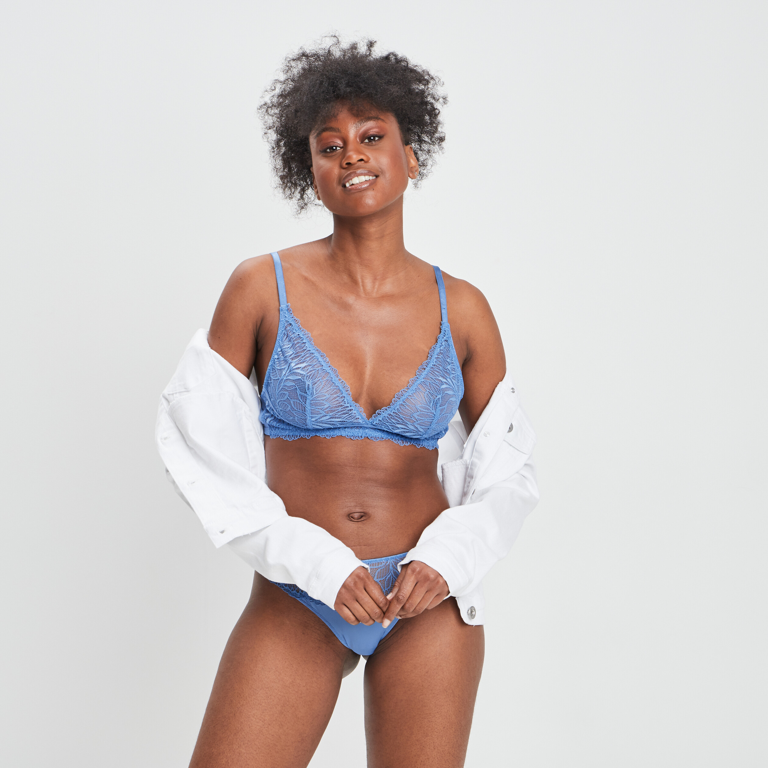 Soutien-gorge triangle bleu lavande femme | La Halle