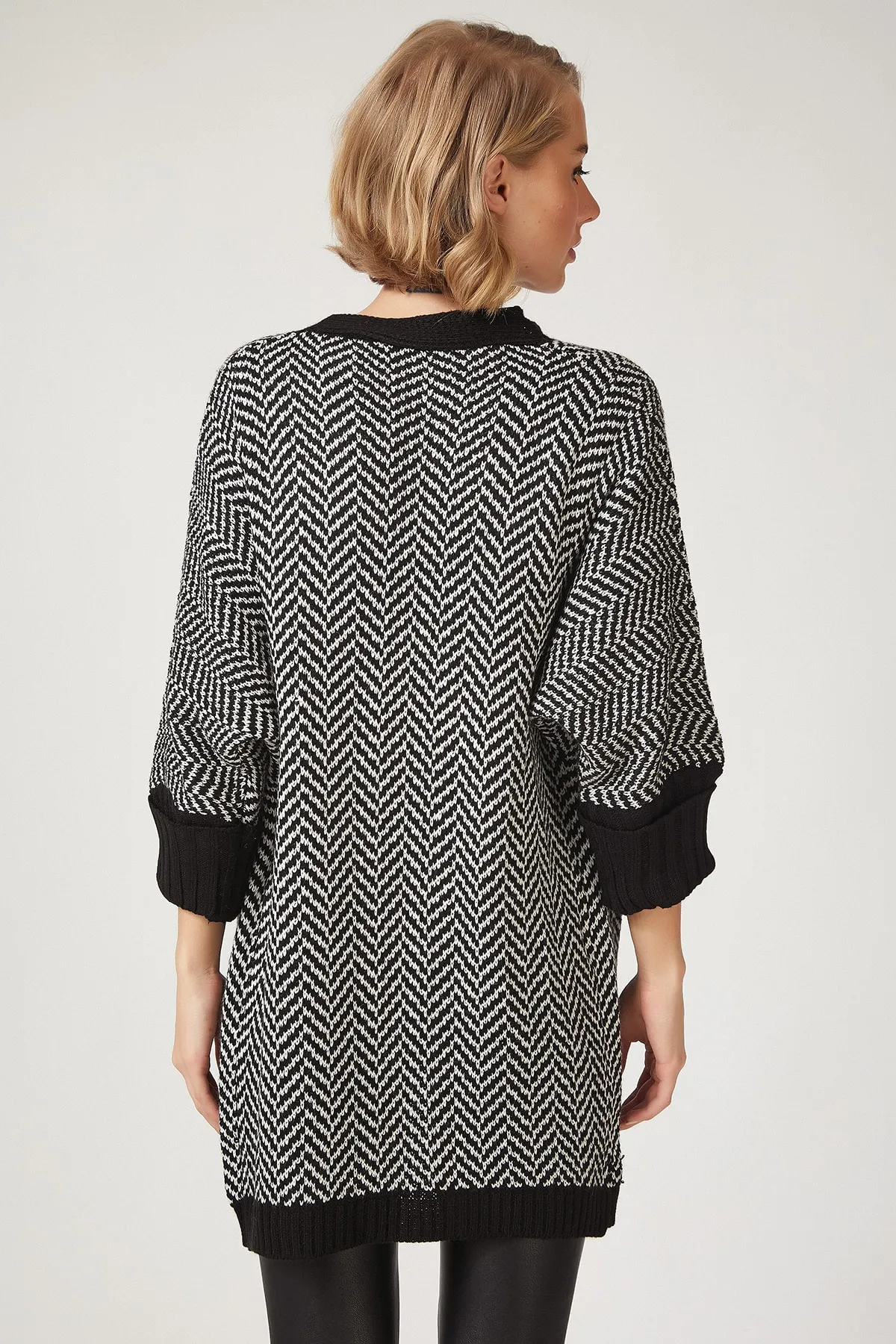 Happiness İstanbul  Strickjacke - Schwarz - Oversized