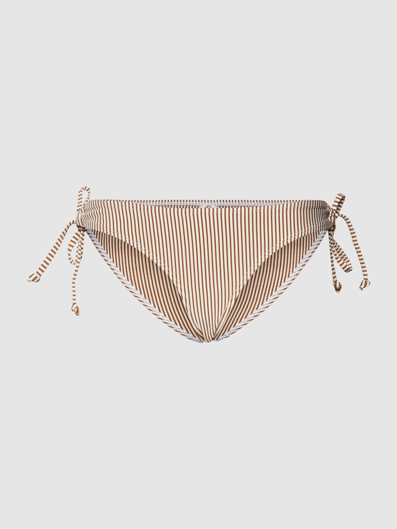 Bikini-Slip mit Streifenmuster Modell 'Striba Bibi' in hellbraun