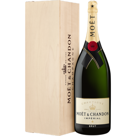 CHAMPAGNE MOËT & CHANDON - BRUT IMPÉRIAL - MATHUSALEM - CAISSE BOIS