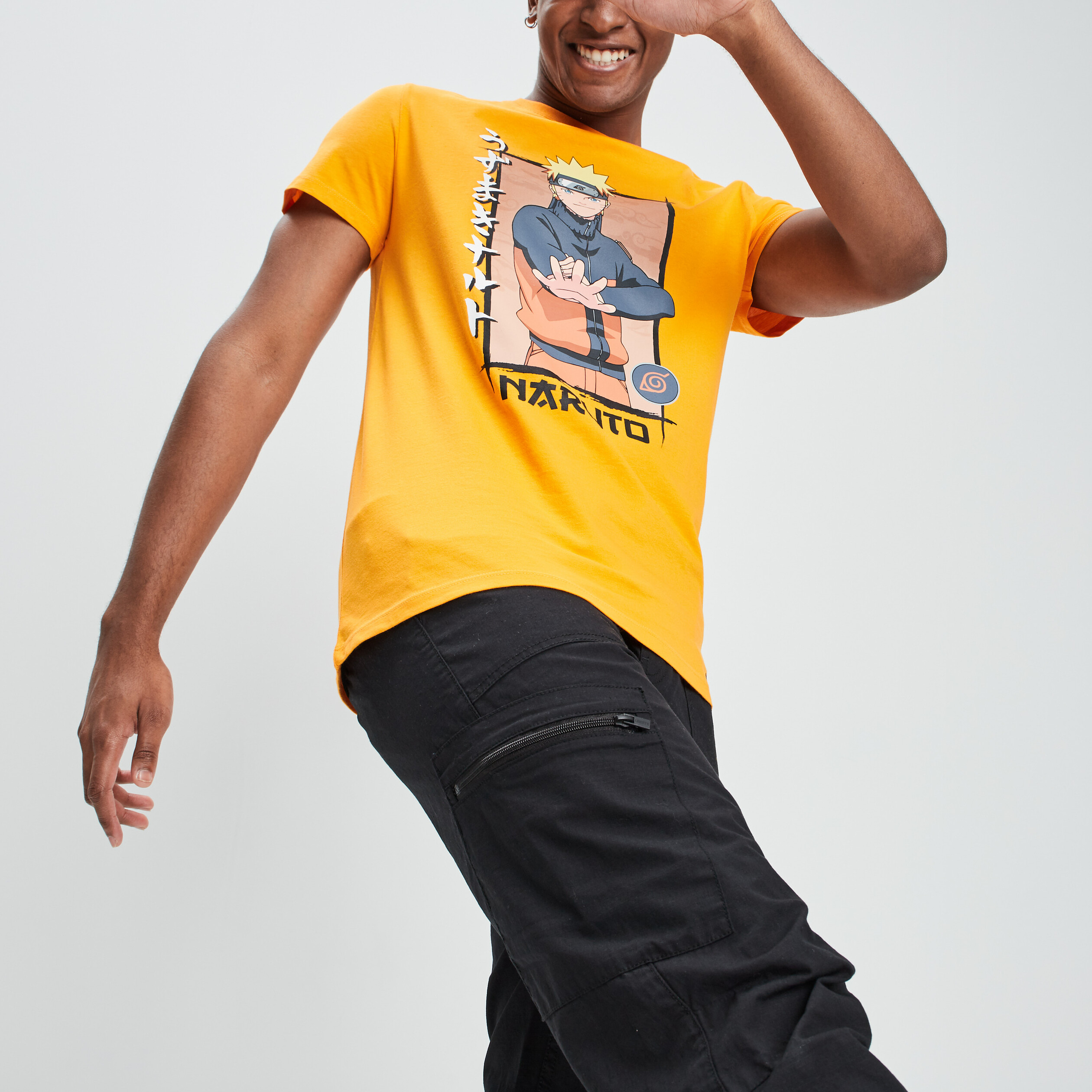 T-shirt manches courtes Naruto orange homme | La Halle