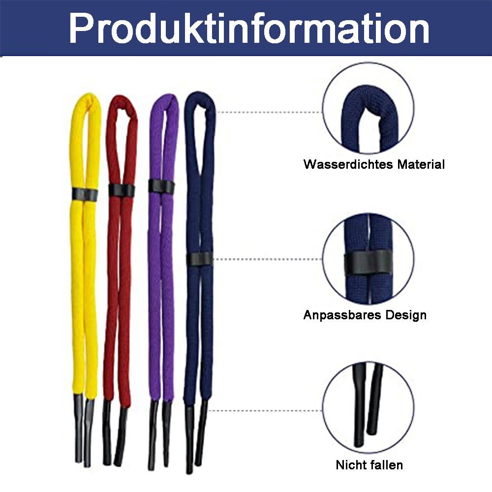 Einemgeld Brillenband 3 pcs Schwimmfähiges Brillenband, für Wassersport geeignet-ca.65 cm.
