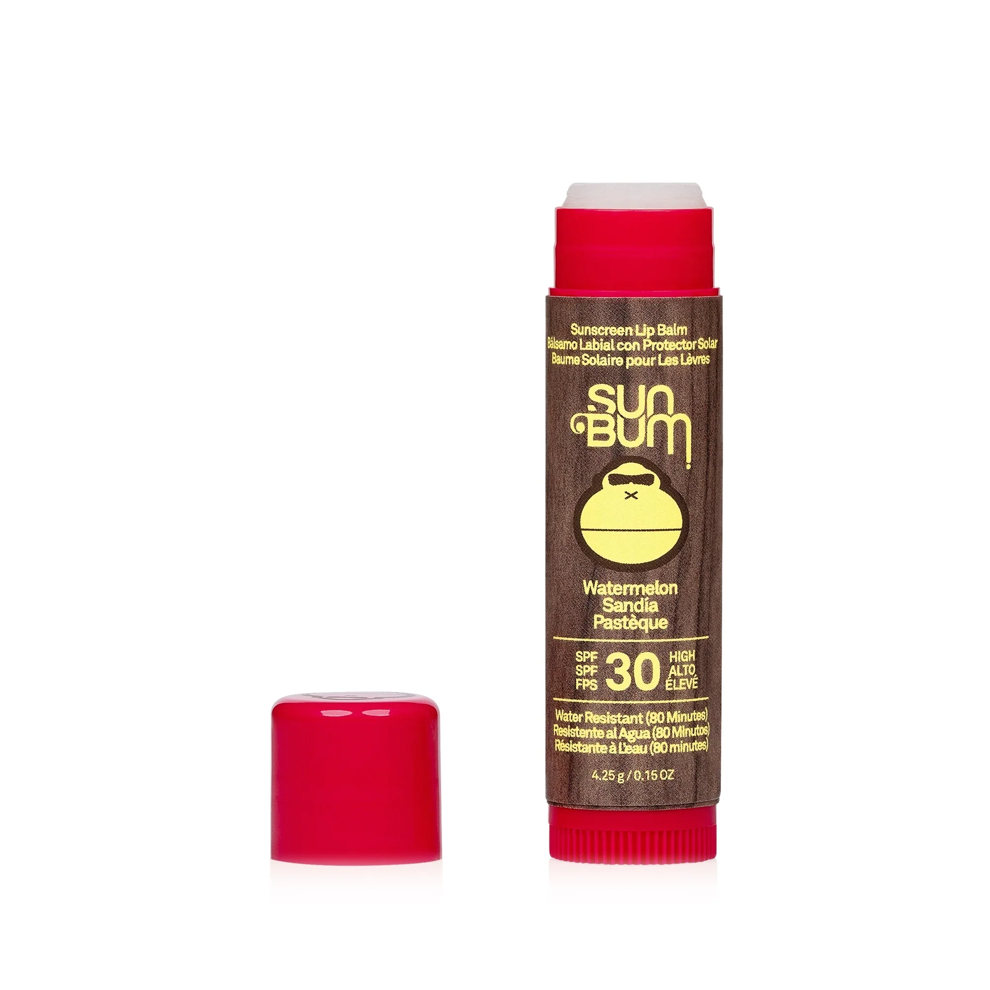 Solkrem SPF30 Solkrem Leppepomade - Vannmelon - Høybeskyttende solkremstift, Leppepomade