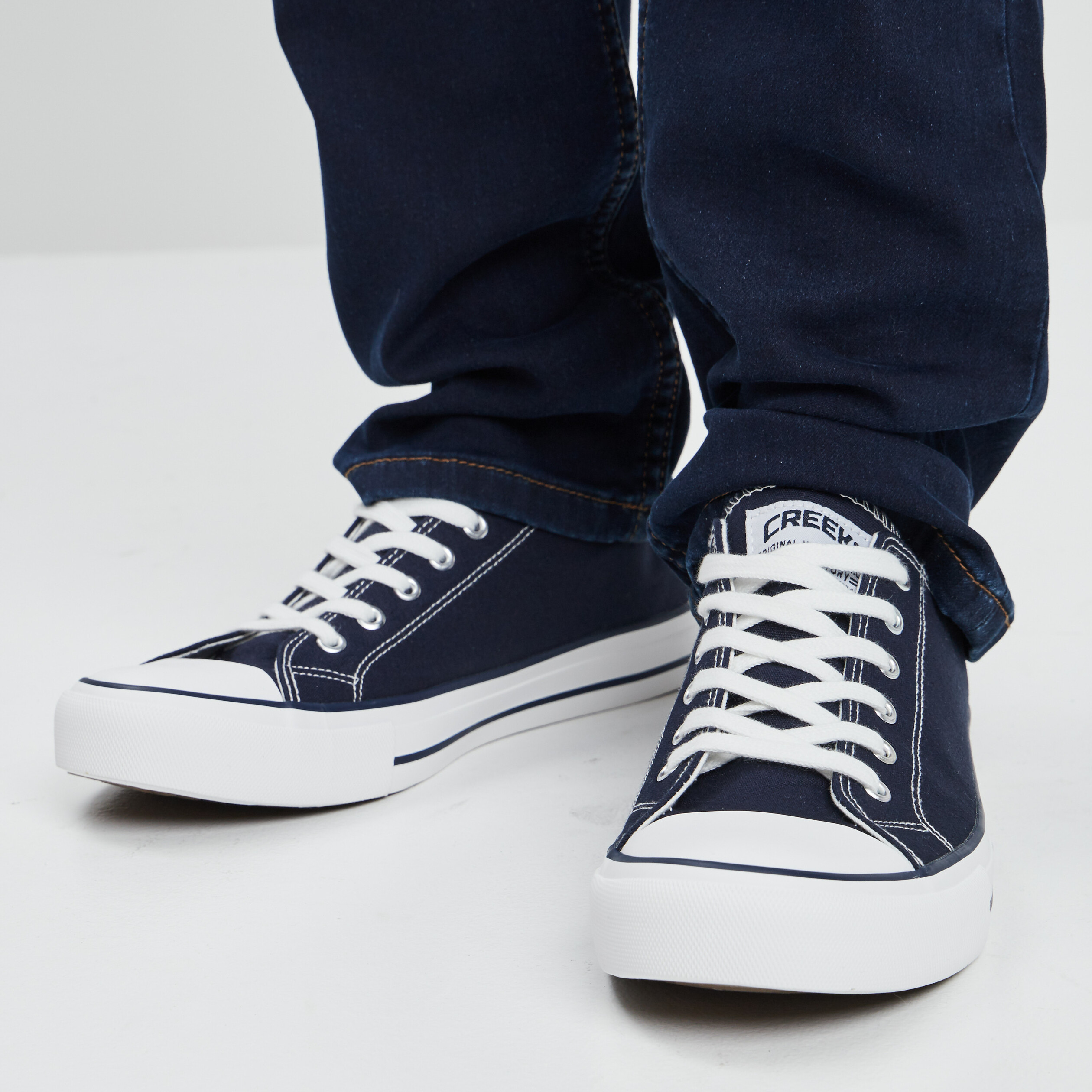 Tennis en toile à lacets Creeks bleu marine homme | La Halle