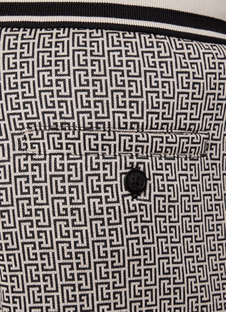 Balmain taisna piegriezuma sporta bikses ar logotipa apdruku un sānu kabatām