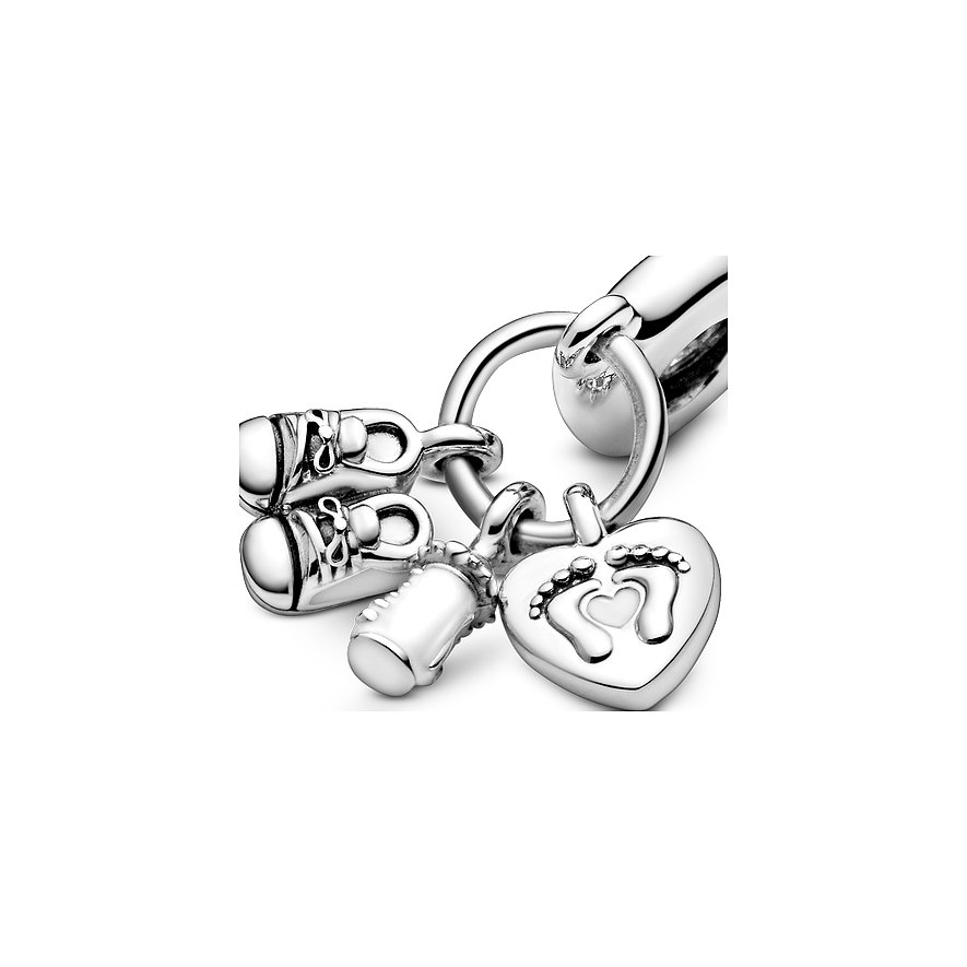 Pandora Charm Moments Nuckelflasche und Babyschuhe