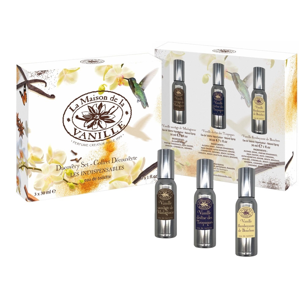 La Maison de la Vanille ORIGINES Coffret Indispensables 30ml Bourbon/Madagascar/Tropiques Coffret Eau de Toilette