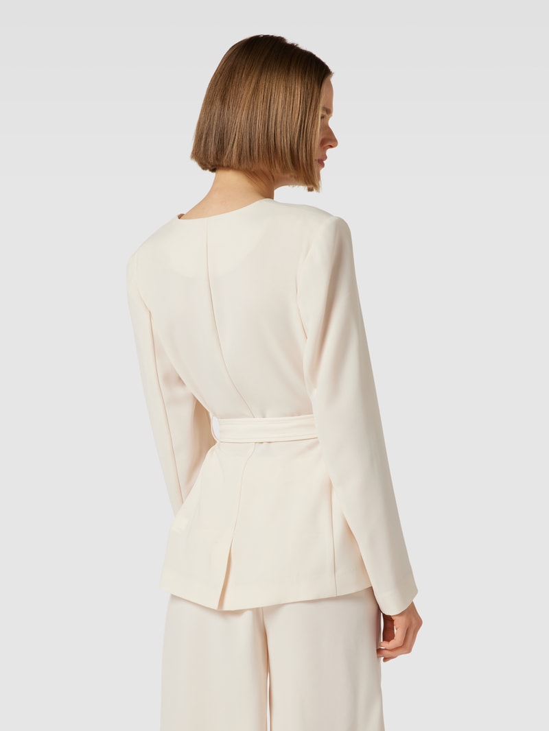 Blazer mit Pattentaschen Modell 'STRUCTURE TWILL' in offwhite