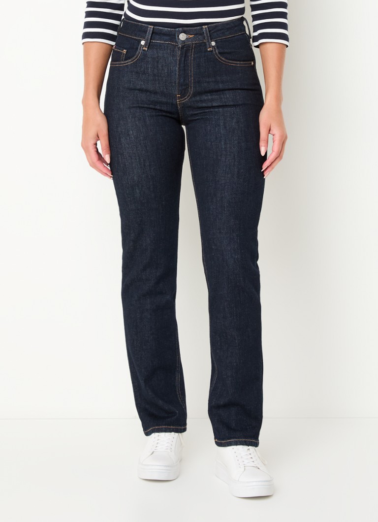 Blugi clasici Tommy Hilfiger slim fit cu talie înaltă, într-o nuanță închisă.