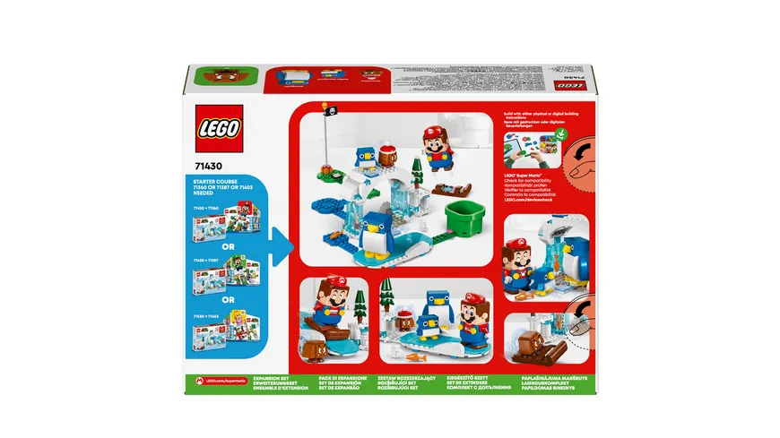 LEGO Super Mario 71430 Schneeabenteuer mit Familie Pinguin – Erweiterungsset