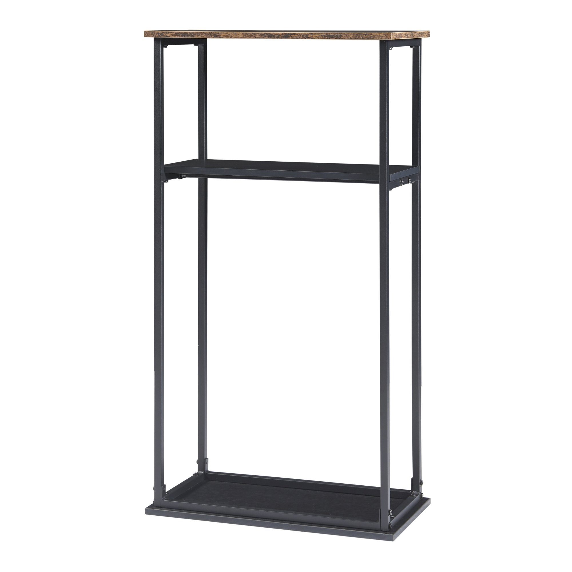 en.casa Kaminholzregal, BxTxH:60x30x112 cm, Turku mit Ablagen aus Stahl für Innen