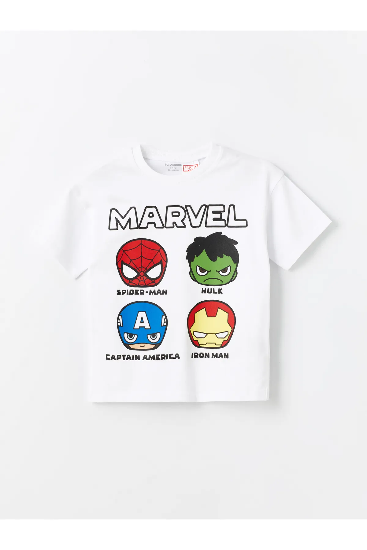 LC Waikiki  2-teiliges Set aus kurzärmligem Spiderman-Sweatshirt und Jogginghose für Babys mit Rundhalsausschnitt