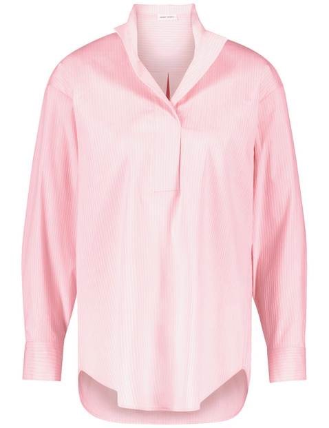 Gestreifte Bluse mit Quetschfalte