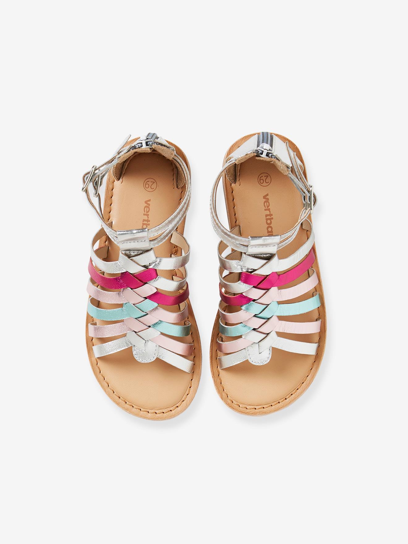 Vertbaudet Mädchen Römersandalen - schwarz
