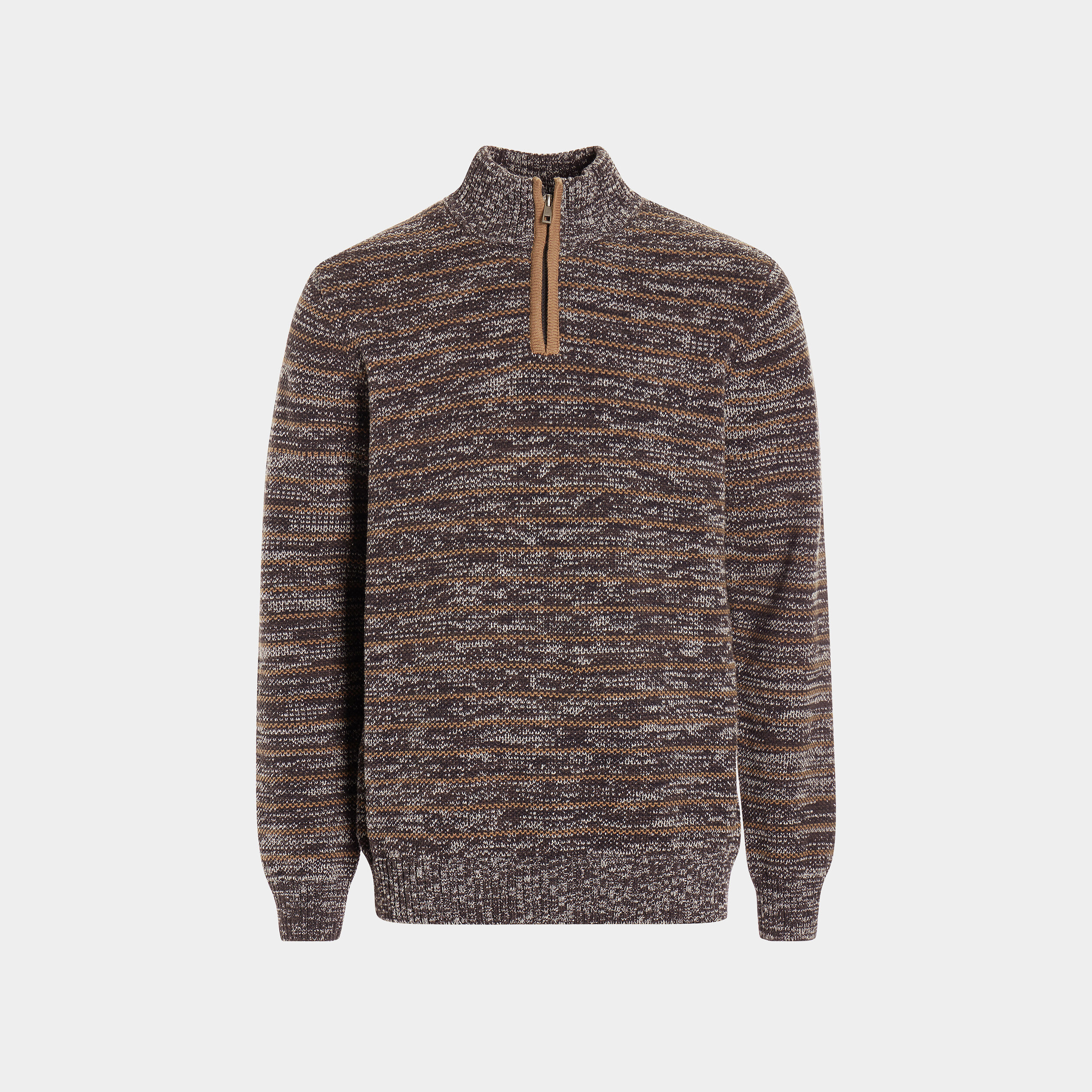 Pull avec col montant gris foncé homme | La Halle