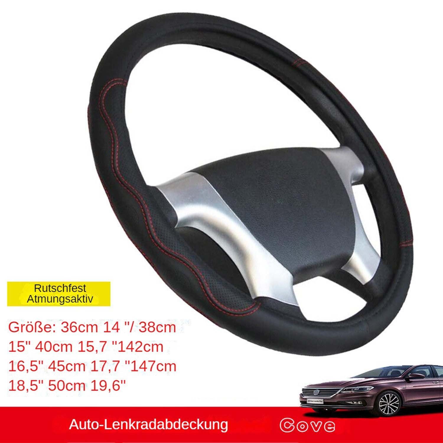 flowgoer Lenkradbezug LKW-SUV-Auto-Lenkradbezug aus Leder