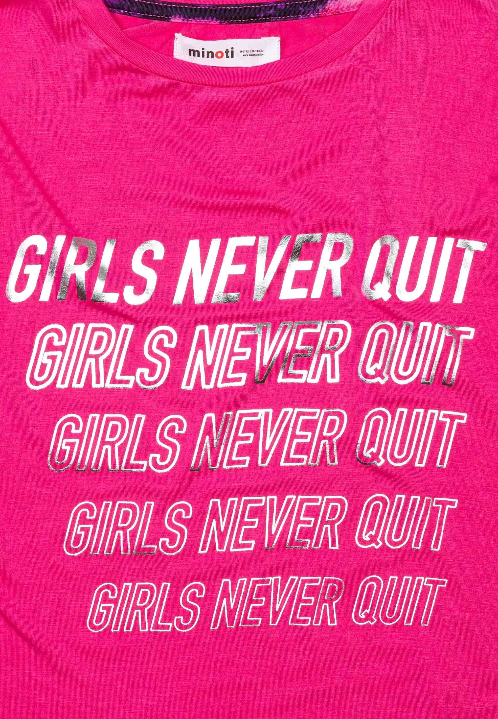 MINOTI Laufshirt Schlabber-T-Shirt Never Quit (3y-14y)