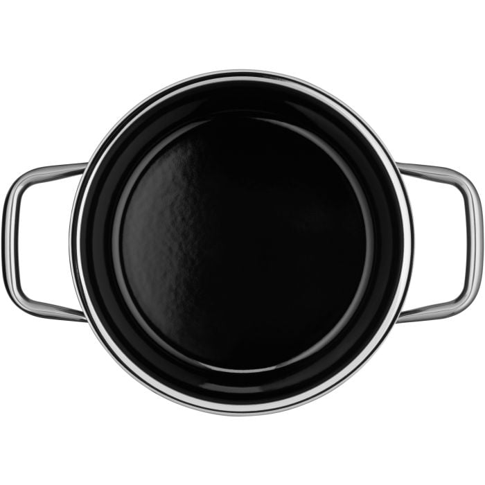 Fusiontec Compact Bratentopf mit Glasdeckel, 18 cm, Black