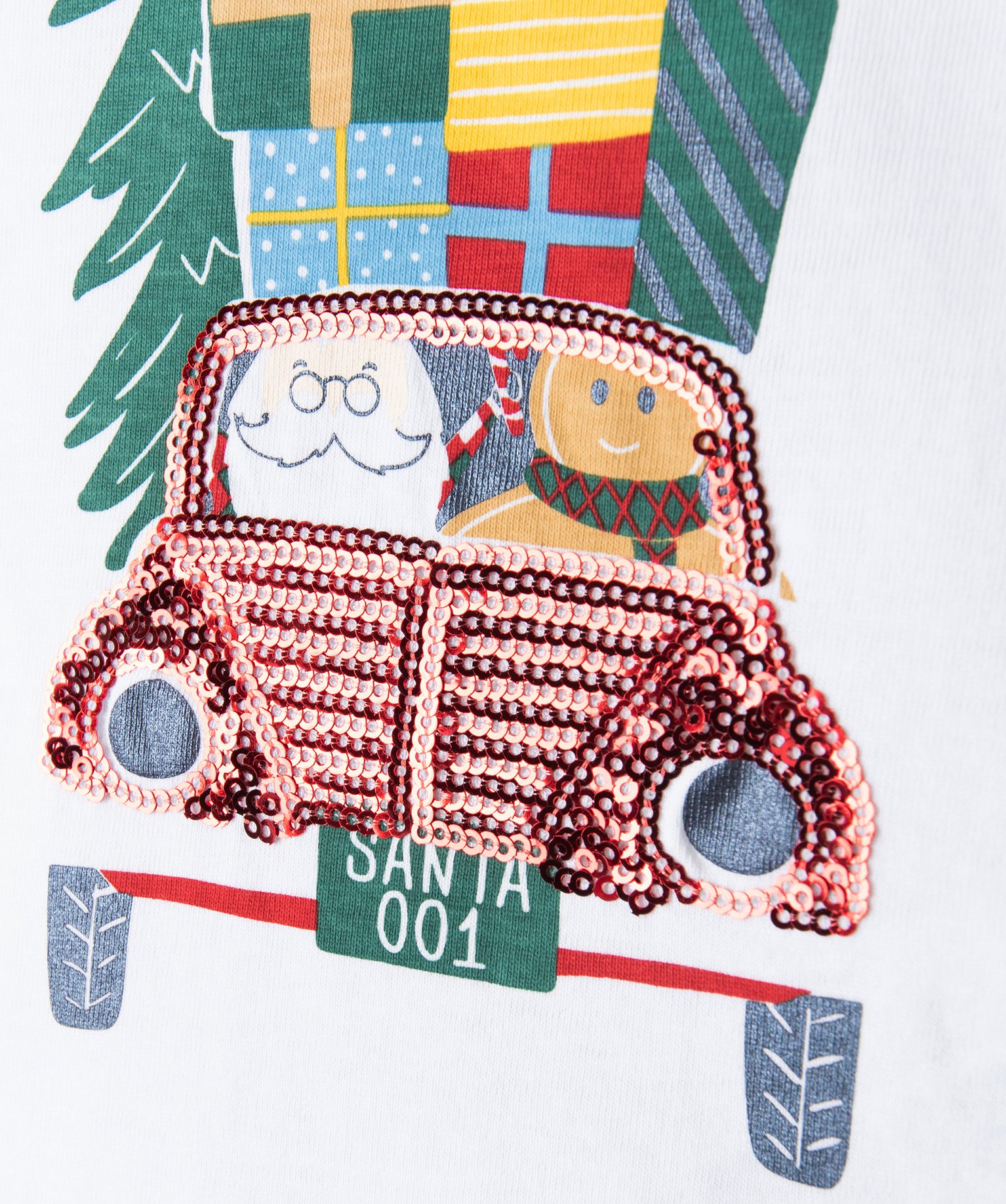 Tee-shirt bébé à manches longues avec motifs de Nol blanc | GEMO