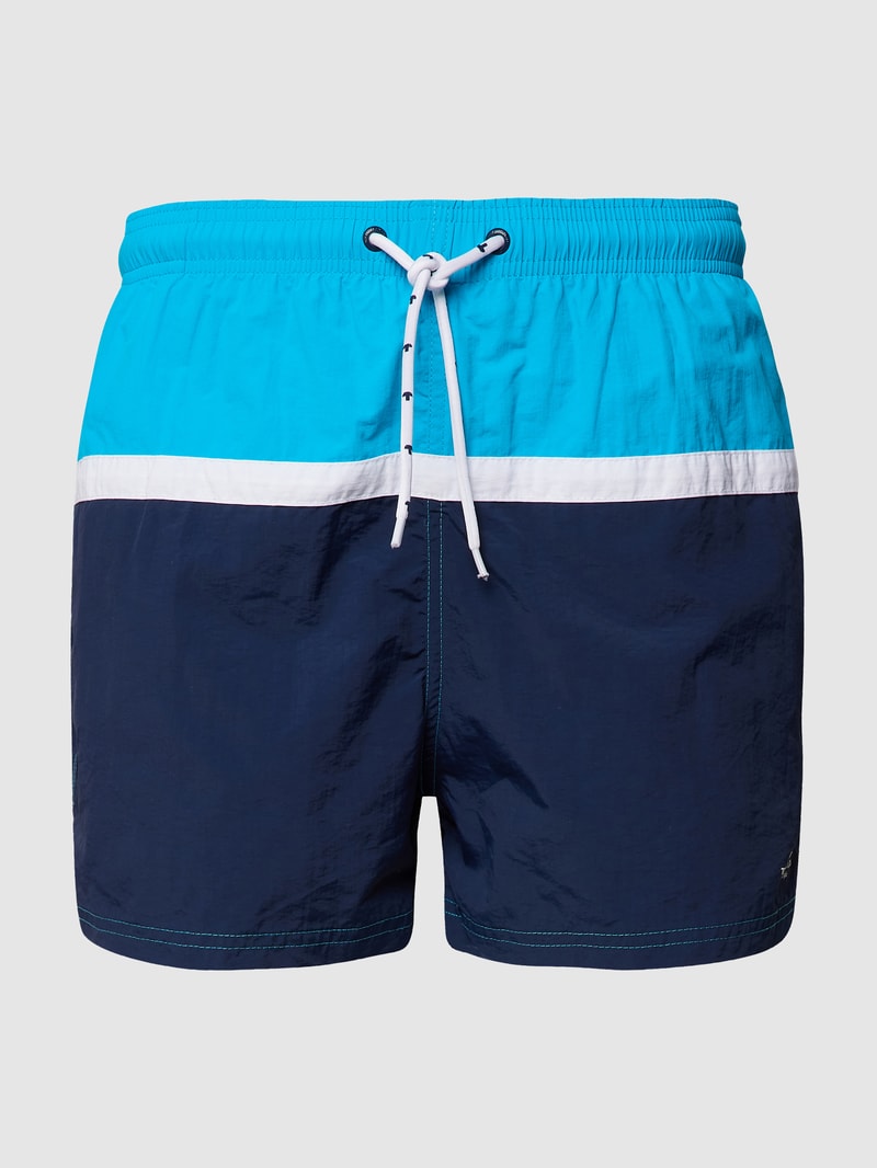Badehose im Colour-Blocking-Design in türkis