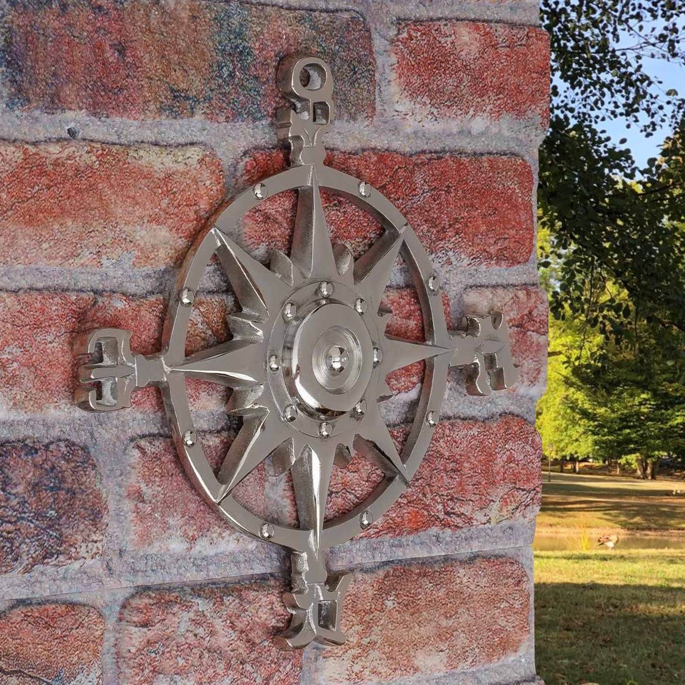 Aubaho Kompass Wanddekoration Windrose Kompass Maritim Nautik Navigation Schiff 30cm