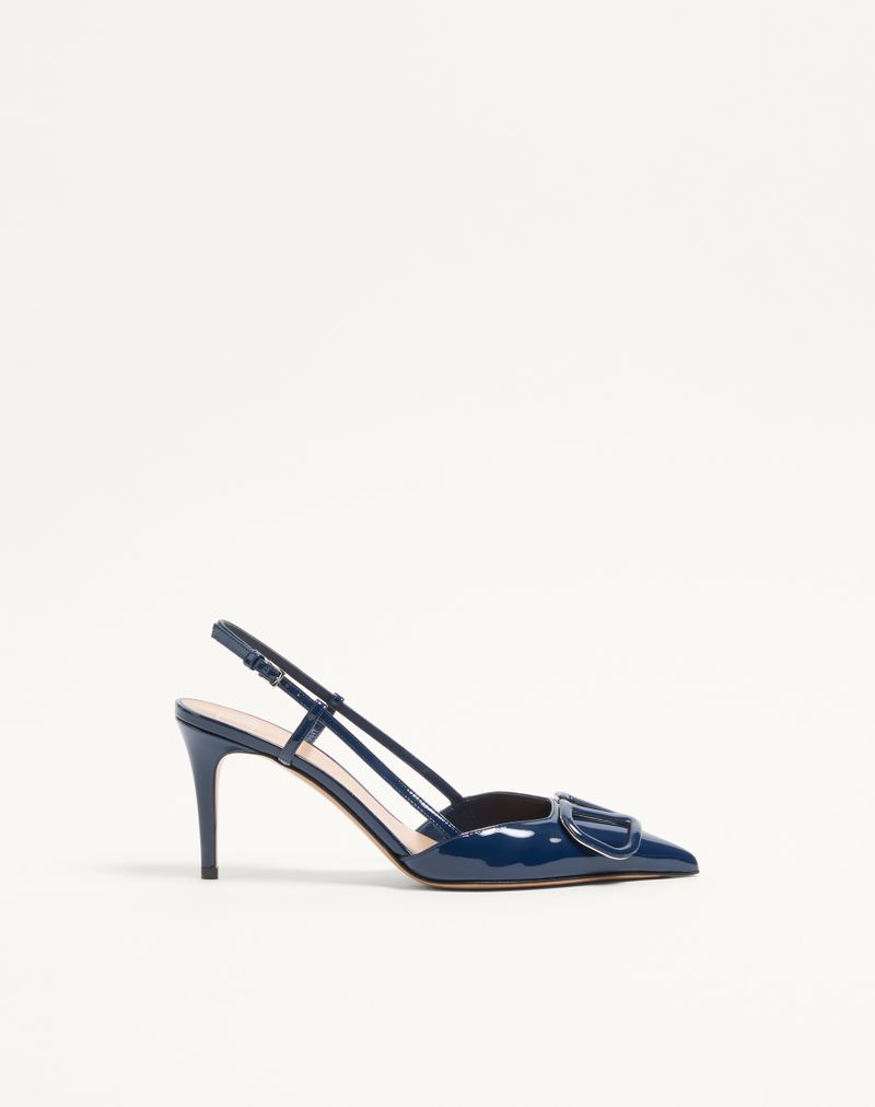 VLogo Signature Patent Slingback Pump 80mm
